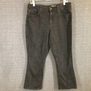 Universal Thread Womens High Rise Kick Boot Crop Jeans Black Size 12